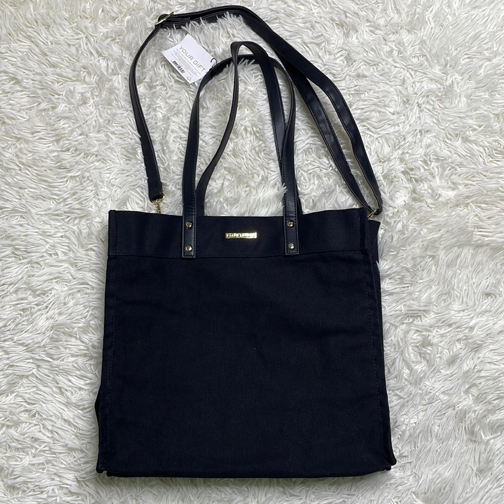 NWT Ralph Lauren Fragrances Black Canvas Travel Tote Weekender Removable Strap